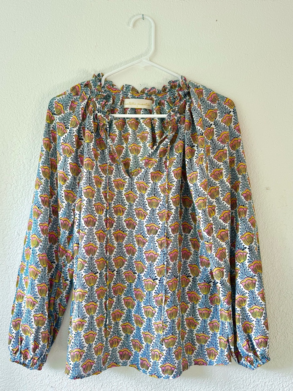 Natalie Martin Penny Blouse in Tulip French Blue, Size S